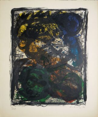 0010-Pierre Alechinsky, Pays Noir, signierte Farblithographie von 1962