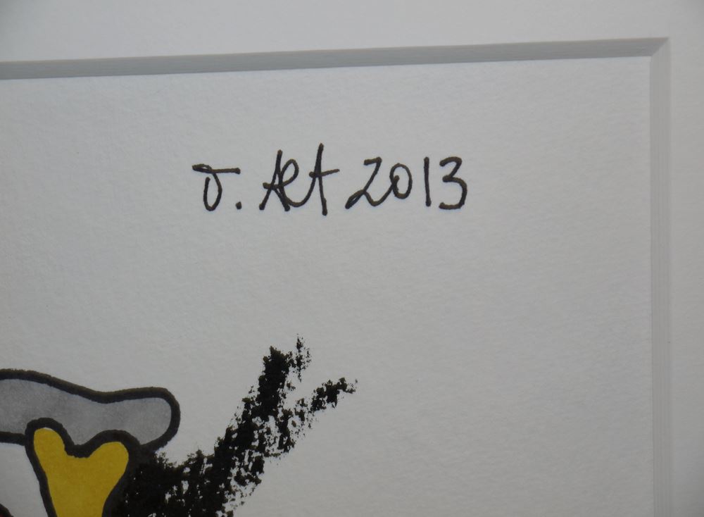 0013-Otmar Alt, Freundschaft, signiertes Aquarell von 2013, galeriegerahmt – Bild 2