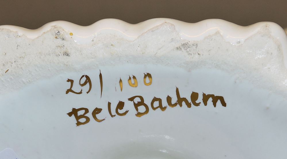 0020-Bele Bachem, Damenbüste, Keramik-Vase mit Goldzier - Image 3