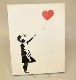 0024-Banksy, Dismal Canvas, Girl with Balloon, Dismaland, Pochoir von 2015