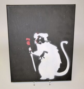 0025-Banksy, Dismal Canvas, Brush Rat, Dismaland, Pochoir von 2015