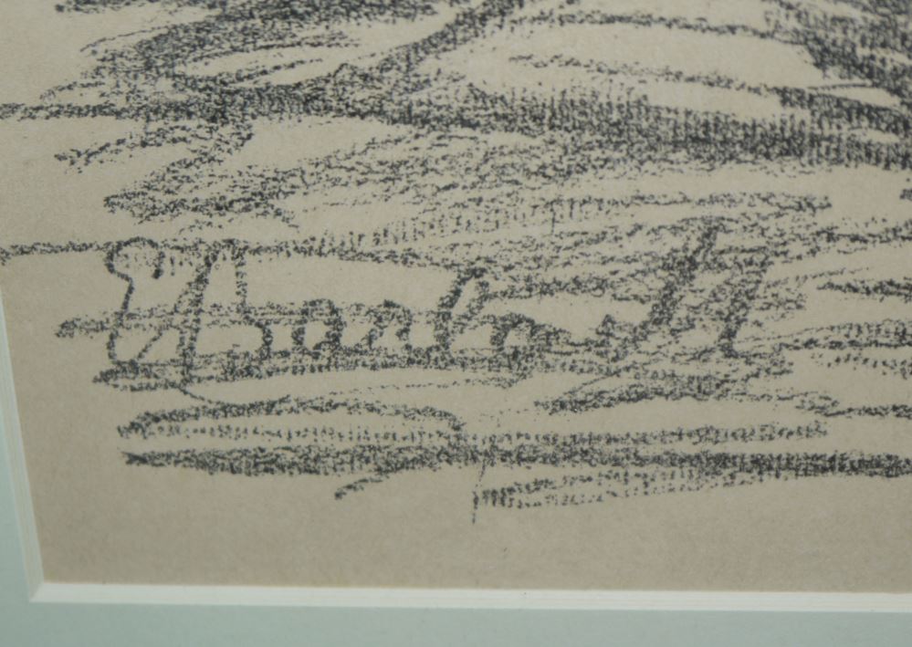 0028-Ernst Barlach, "Der Heilige Krieg", "Erst Sieg, dann Frieden!", "Evakuierung" und "Die Bethlehem Steel-Company", vier Lithographien von 1914/15, gerahmt - Image 4