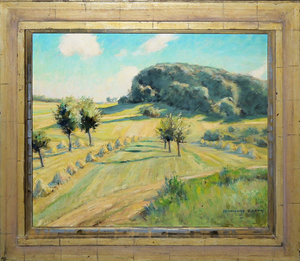 0029-Ferdinand Barth, Sommerliche Landschaft, signiertes Ölgemälde, gerahmt - Image 2
