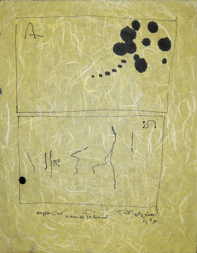 0031-Mannheimer Künstler: Rudi Baerwind, 2 Zeichnungen und 1 Holzschnitt sowie Peter Schnatz, 2 Farblithographien, 1970er Jahre - Image 6