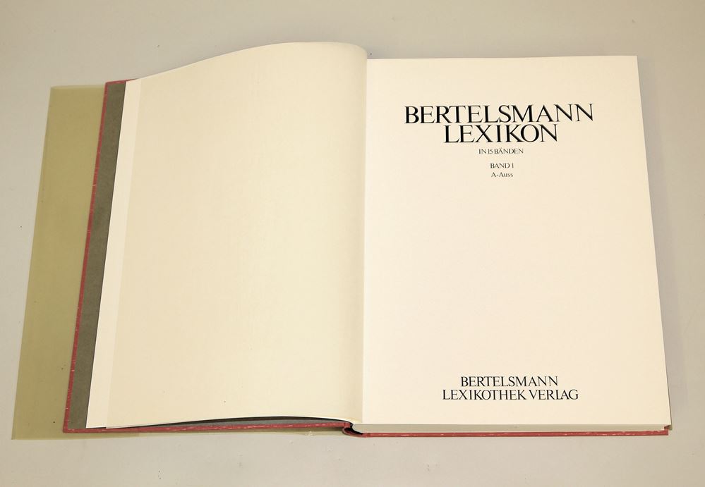 0032-Georg Baselitz, Bertelsmann Lexikon in 15 Bänden von 1992, Vorzugsausgabe, alle signiert – Bild 4