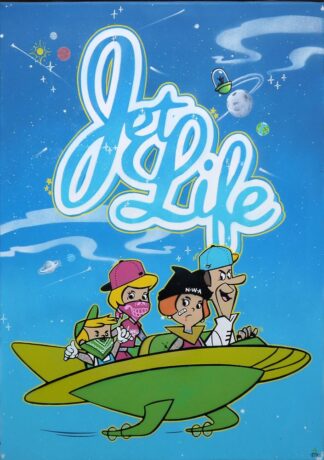 0042-Benny The Kid, "Jetlife Family", Street Art, signierte Mischtechnik von 2017, mit Zertifikat