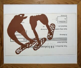 0046-Joseph Beuys, "Zwei Frauen auf Schneeschuhen", sign. Farbserigraphie, gerahmt