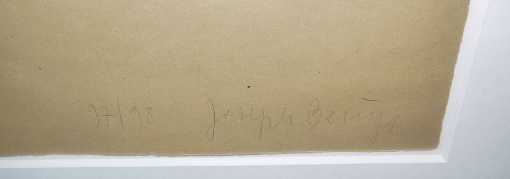 0047-Joseph Beuys, Farblithographie aus: Spur II von 1977, gerahmt – Bild 2