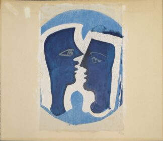 0055-Georges Braque, "Le Couple", num. Farblithographie von 1963
