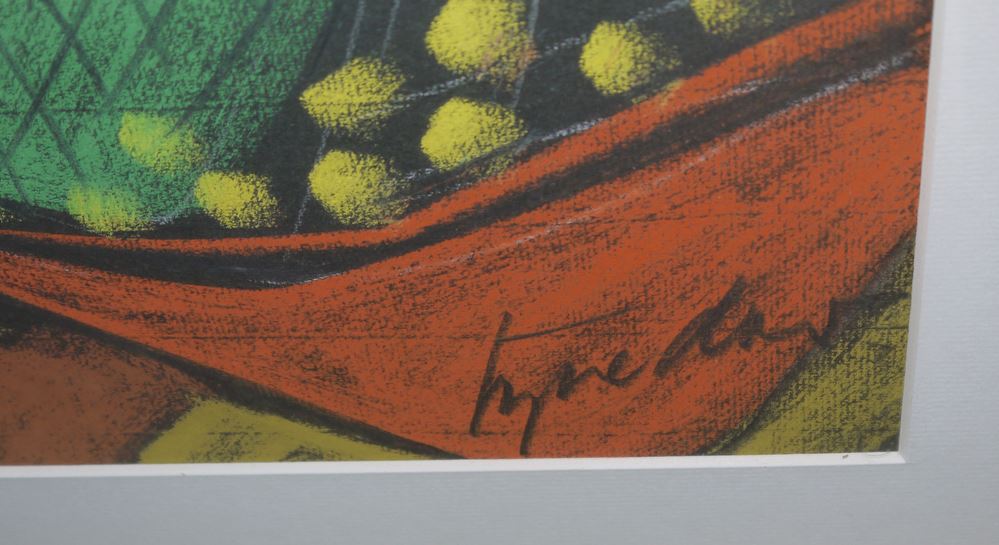 0056-Rudolf Ernst Bredow, zwei Frauenportrats, Pastelle von 1958, ansprechend gerahmt – Bild 3
