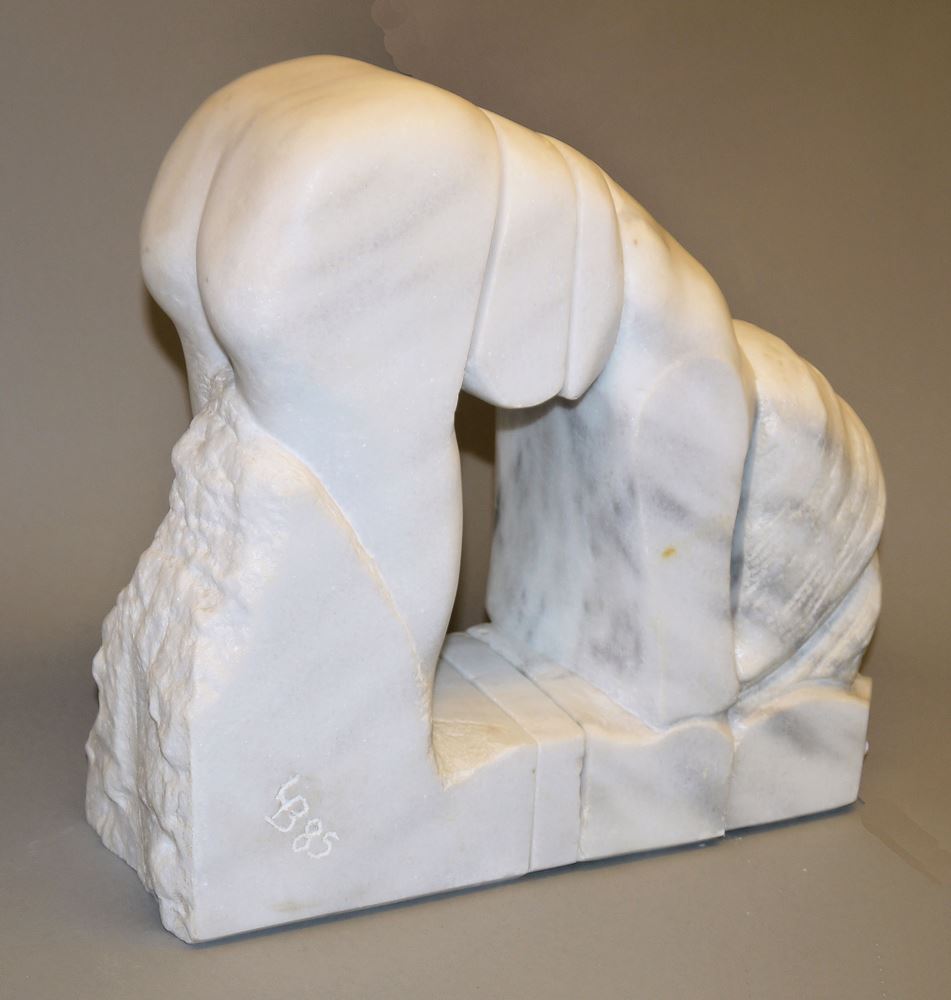 0061-Lutz Brockhaus, "Sich Bückende", mehrteilige Marmorskulptur von 1985 – Bild 2