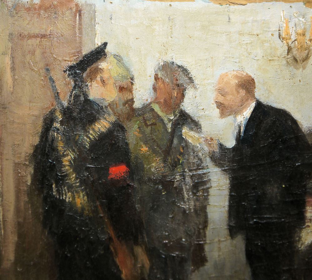 0062-Isaak Izrailovich Brodskij (Исаак Израилевич Бродский), Lenin mit seinen militärischen Beratern (Ленин с военными советниками), Ölgemälde um 1920 – Bild 2