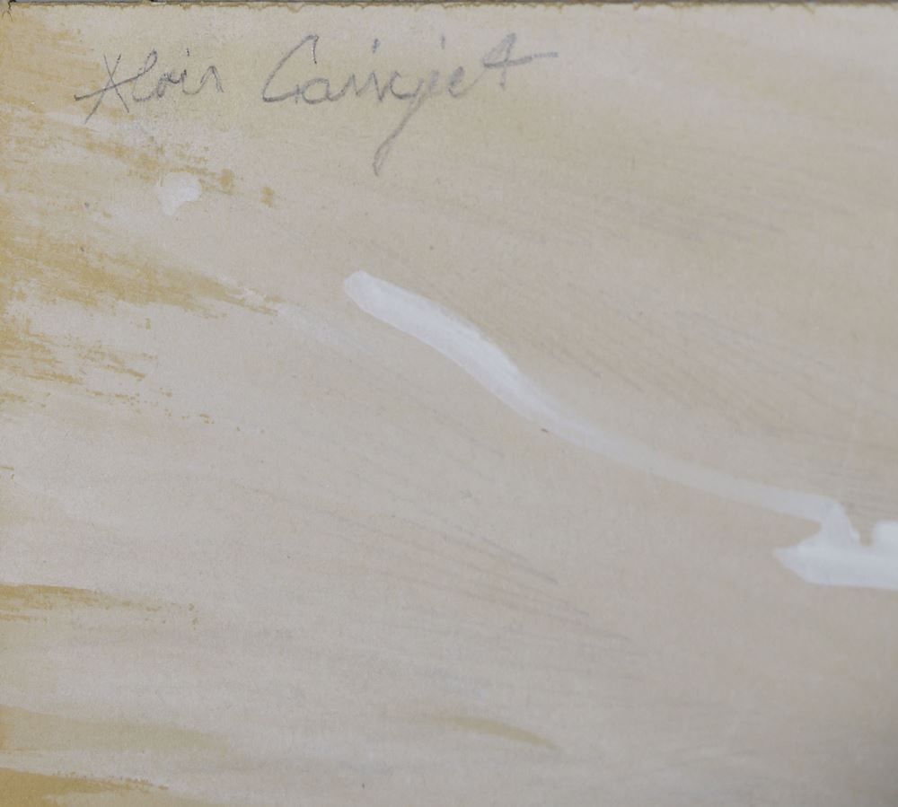 0071-Alois Carigiet, Blick auf Acker und Baum, Zeichnung/Aquarell, signiert - Image 2