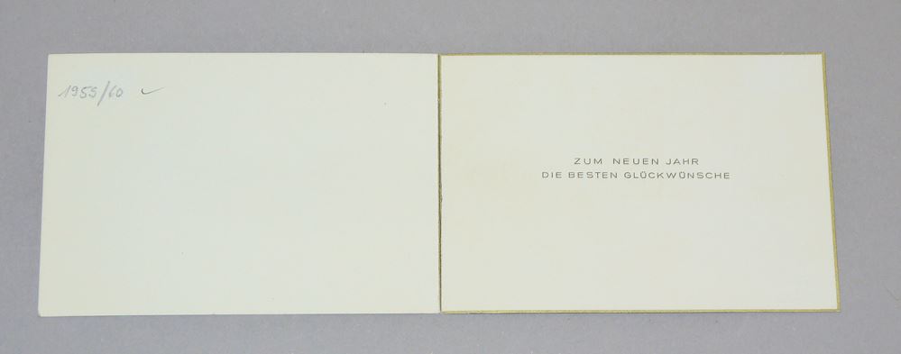0072-Rolf Cavael, "Informel", sign. Farblithographie von 1959 & lithographischer, sign. Neujahrswunsch 1959/60 - Image 3