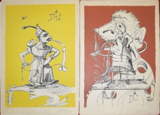 0087-Salvador Dalí, "Les songes drolatiques de Pantagruel" 1973, 19 signierte Farblithographien, in Originalmappe
