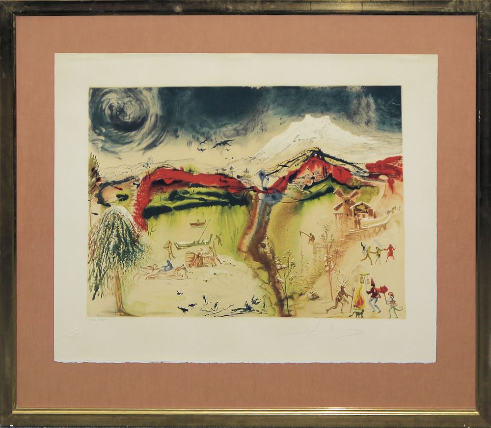 0088-Salvador Dalí, "Le Printemps" und "L'Hiver" aus der Serie "Die vier Jahreszeiten", 2 signierte Farblithographien, gerahmt – Bild 3