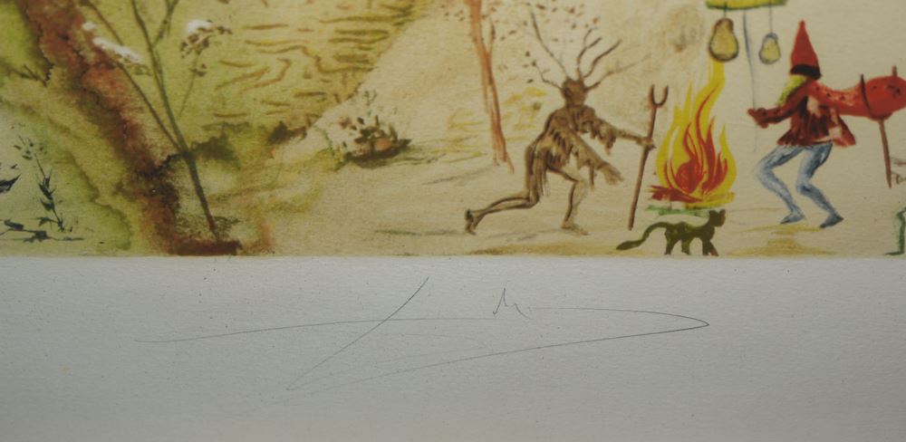 0088-Salvador Dalí, "Le Printemps" und "L'Hiver" aus der Serie "Die vier Jahreszeiten", 2 signierte Farblithographien, gerahmt – Bild 4