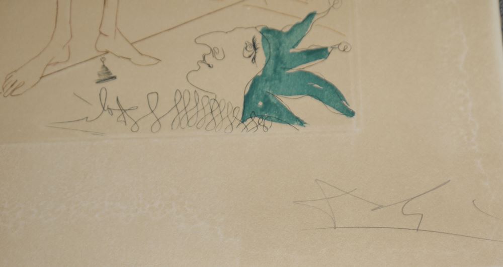 0089-Salvador Dalí, "L` Èquilibriste" (Der Seiltänzer), sign. Farbradierung von 1965 – Bild 2
