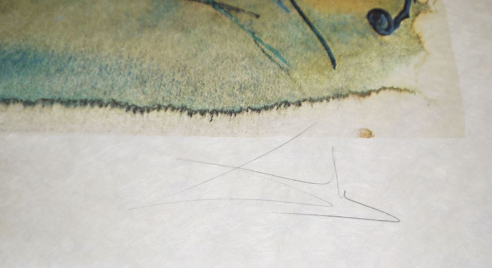 0090-Salvador Dalí, Les cavaliers des l'Apocalypse, signierte Farblithographie mit Prägung – Bild 2