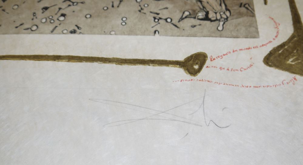 0091-Salvador Dalí, "Pietà", signierte Farblithographie mit Prägung – Bild 2