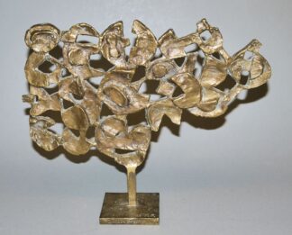 0101-Franz Dewald, Goldener Baum, Bronzeplastik um 1970