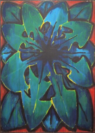 0102-Fritz Friedrich Dickgießer, Blume, großes Ölgemälde