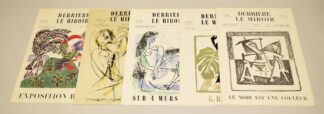 0109-5 x Derriere Le Miroir 1946/47, dazu Marc Chagall "Nacht in Paris", Farblithographie DLM 1954