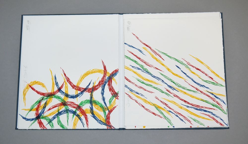0112-Piero Dorazio, Mappenwerk mit 10 signierten Farblithographien – Bild 2