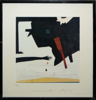 0115-Felix Droese, "Wind Wasser Wolken", handsigniertes Farboffset von 2003, gerahmt