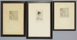 0125-Ex-Libris: Konvolut von 26 Graphiken, meist signiert und gerahmt