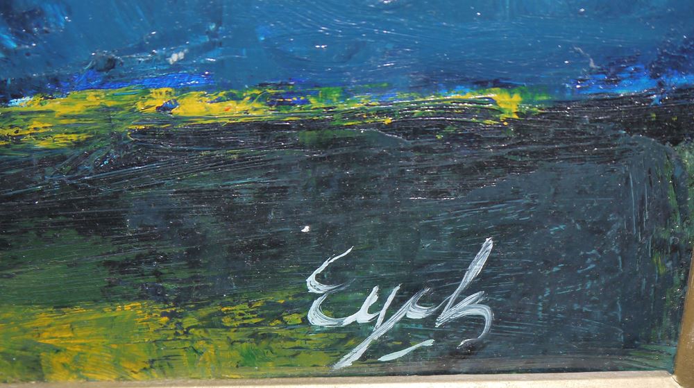 0127-Charles Hubert Eyck, Zirkusreiter, Ölgemälde 1950/60er Jahre, original gerahmt – Bild 2