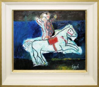 0127-Charles Hubert Eyck, Zirkusreiter, Ölgemälde 1950/60er Jahre, original gerahmt