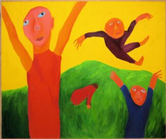 0133-Elena Figurina (Елена Фигурина), "Flüge" (Полеты), großes Ölgemälde