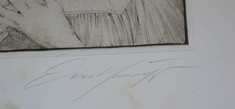 0141-Ernst Fuchs, Cosima, Christine Kaufmann und Ausstellungsplakat Galerie Gmurzynska, 3 signierten Graphiken – Bild 2