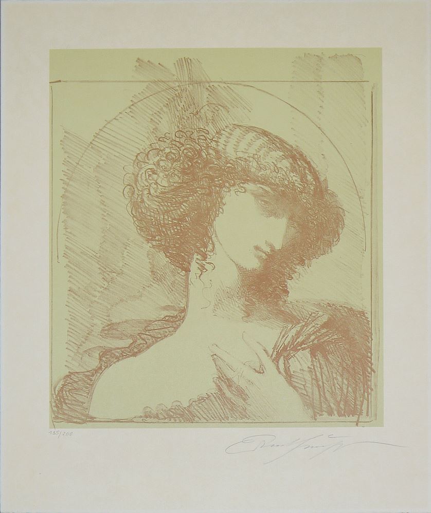 0141-Ernst Fuchs, Cosima, Christine Kaufmann und Ausstellungsplakat Galerie Gmurzynska, 3 signierten Graphiken – Bild 3
