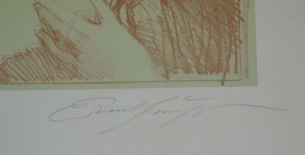 0141-Ernst Fuchs, Cosima, Christine Kaufmann und Ausstellungsplakat Galerie Gmurzynska, 3 signierten Graphiken – Bild 4