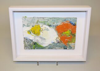 0144-Klaus Fußmann, "Margerite und Rose", Ölgemälde von 2023, gerahmt