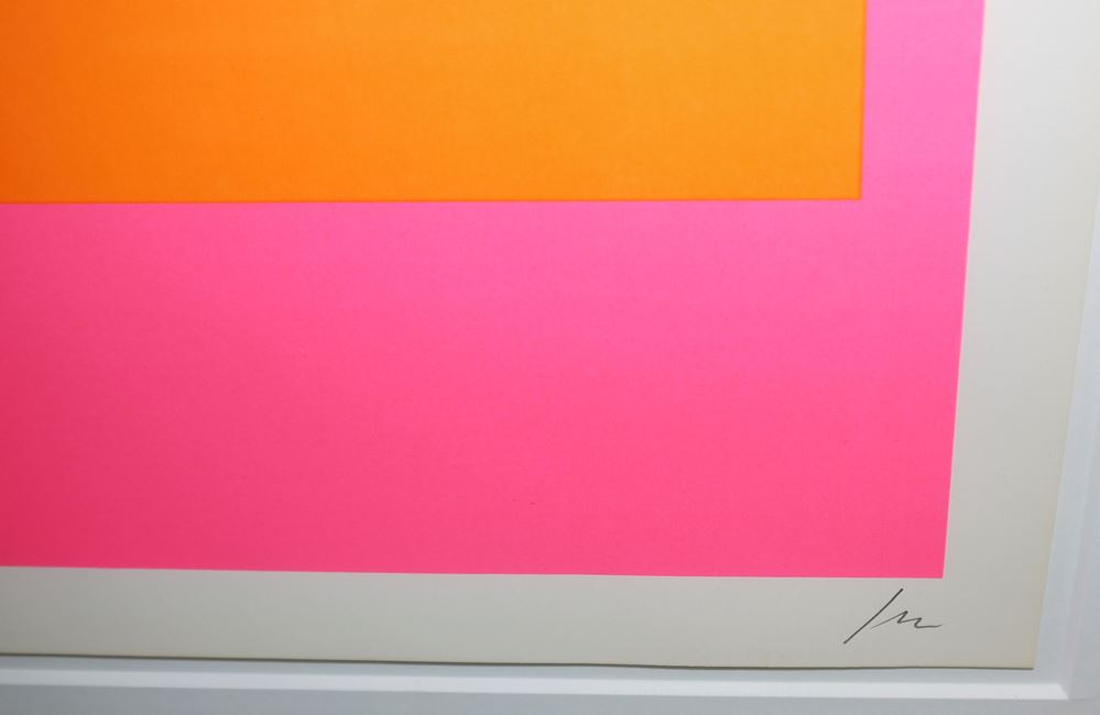 0154-Rupprecht Geiger, Ohne Titel, signierte Farbserigraphie, gerahmt – Bild 2