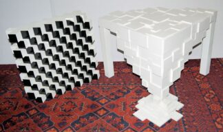 0159-Max. Gerhard und Heinz Gruchot, 3 x Konkrete Kunst, Holzskulpturen, 2011 u. 1992