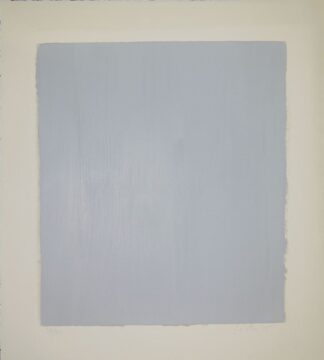 0162-Raimund Girke, Ohne Titel (Hellgrau), übermalte Farblithographie, Unikat