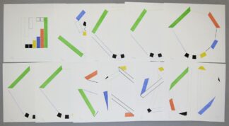 0163-Hans Jörg Glattfelder, "Verbindungs-Stücke", Mappe mit 11 monogrammierten Original-Lithographien von 1996