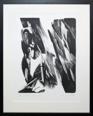 0169-K. O. Götz, "Ranfoss - 3. Stein", signierte Lithographie von 1992, galeriegerahmt