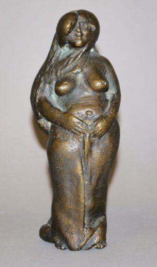 0176-Waldemar Grzimek, Üppiger Frauenakt im Hüfttuch, Bronzeplastik