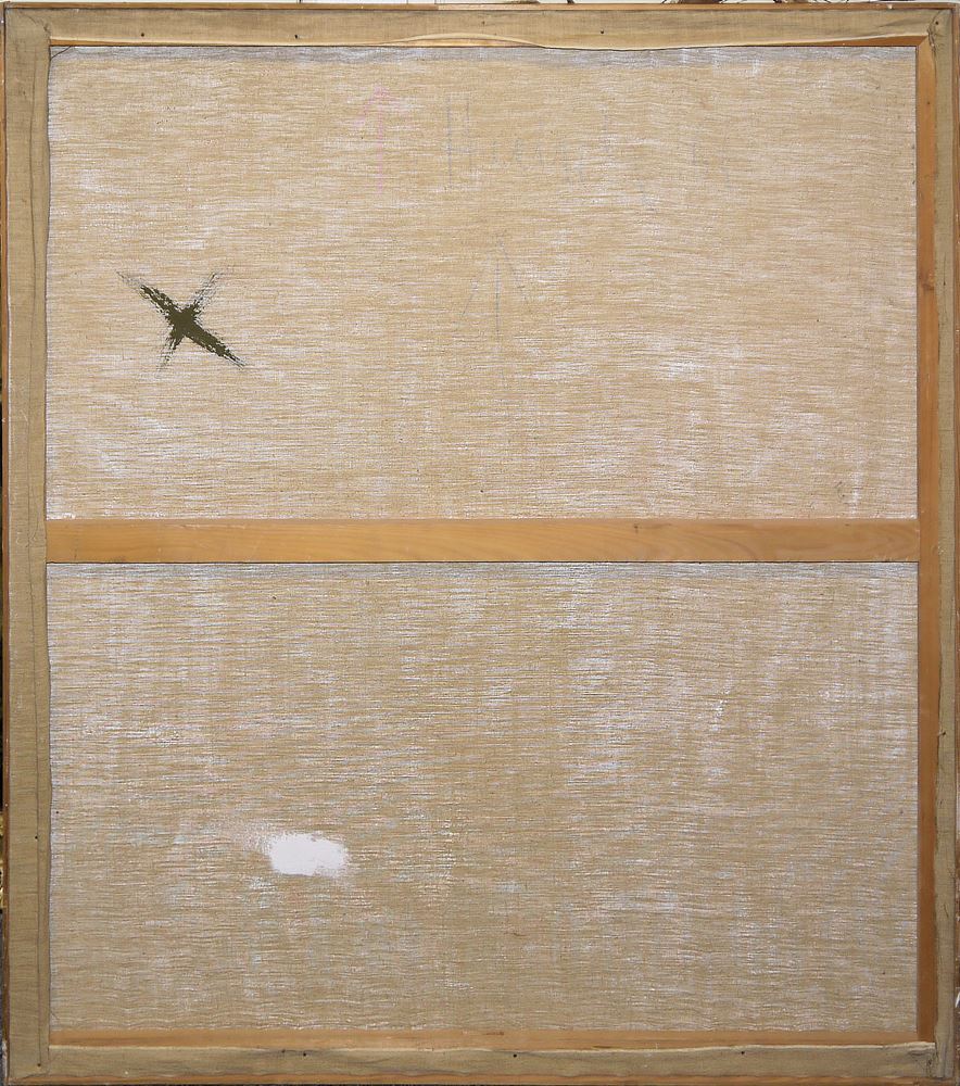 0178-Eckhart Haisch, Ohne Titel, großes Ölgemälde von 1966, gerahmt – Bild 2