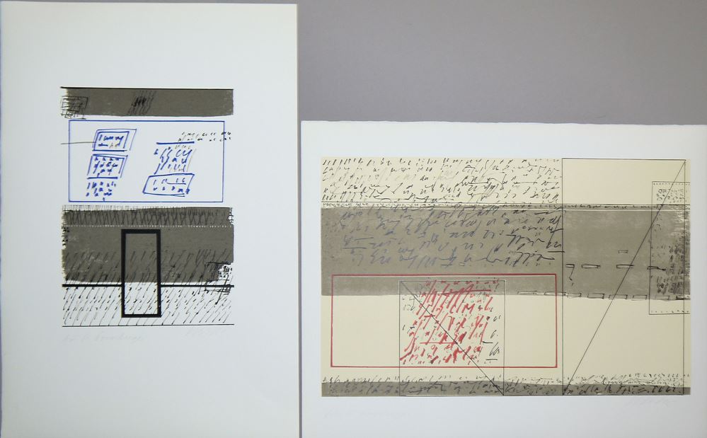 0179-Otto Herbert Hajek, 8 Farbserigraphien aus "Briefe von Otto Herbert Hajek in Serigrafie", signiert - Image 2