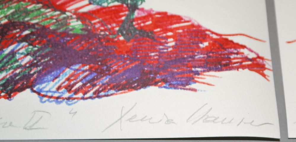 0188-Xenia Hausner, Auf der Leopardenwiese I-III, 3 signierte Farblithographien von 1990 - Image 2