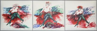 0188-Xenia Hausner, Auf der Leopardenwiese I-III, 3 signierte Farblithographien von 1990
