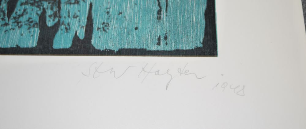 0191-Stanley William Hayter, Abstrakte Kompositionen, Farblinolschnitt von 1948 und Farbradierung von 1967, je signiert - Image 2