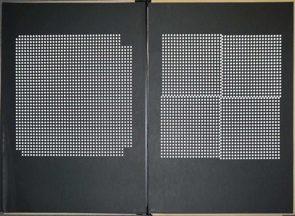 0192-Erwin Heerich, Klaus Staeck- Mappe "Ohne Titel" von 1975 mit 6 sign. "konkreten" Lithographien sowie ein sign. Einzelblatt aus der Werkreihe "Isometrien", 1960er Jahre - Image 2