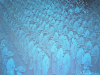 0194-Gottfried Helnwein, Soldaten, signierte Farblithographie von 1991